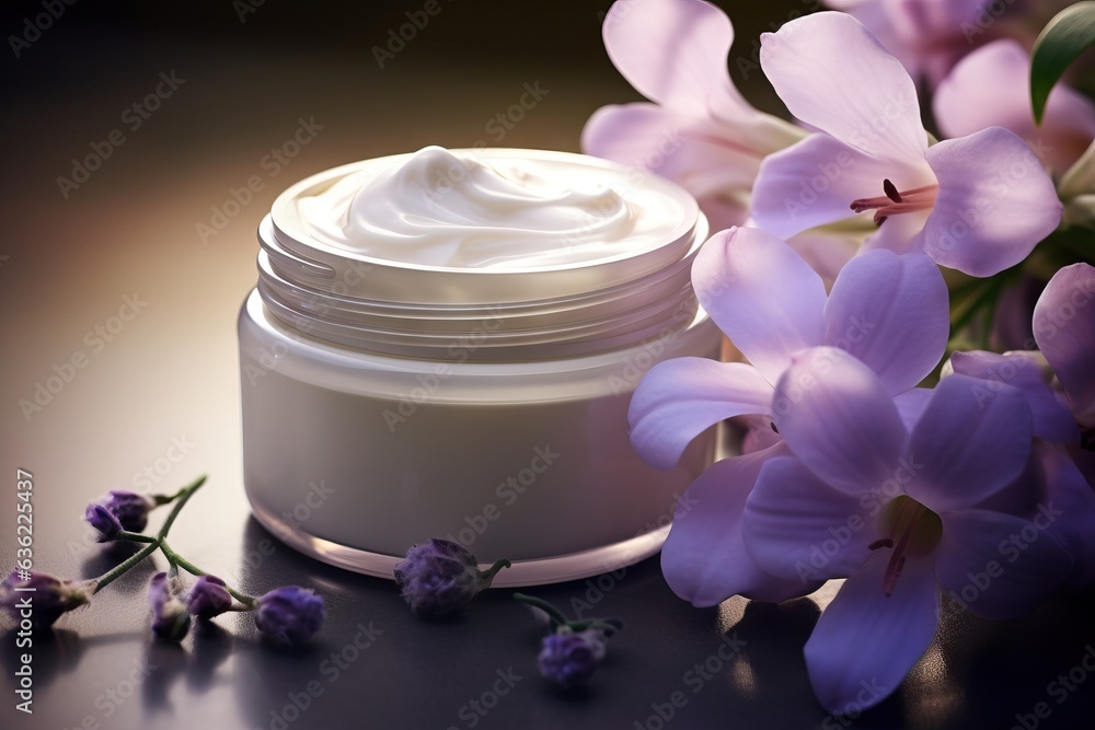 Organic face moisturizer with flowers Organic face moisturizer with flowers