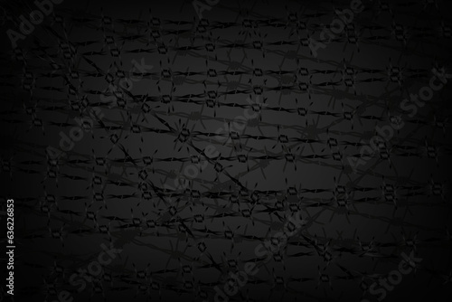 Dark barbed wire fence background. Vector Illustration. EPS 10
 photo