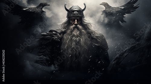Odin - The nordic god of wisdom.generative ai 