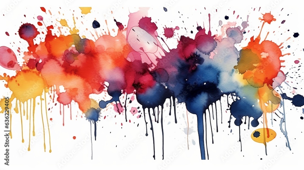 Fototapeta premium background with watercolor stains, watercolor style Generative AI