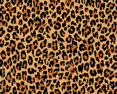 Vector leopard pattern seamless background and printing or home decorate and more. © bbeer.s