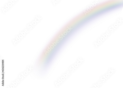 Rainbow on isolated transparent background, effect after rain, abstract rainbow background, overlays colorful rainbows, png 