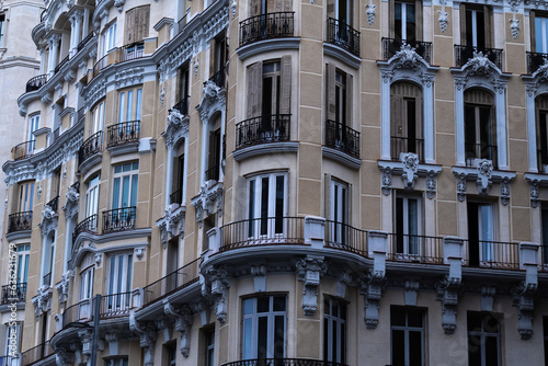 Detalles Arquitectónicos de edificio  en la Gran Vía de Madrid © josucarlos4