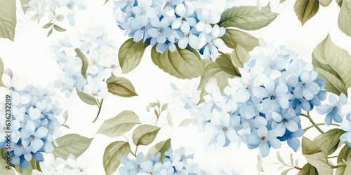 Vintage vector abstract flowers print, Hydrangeas, plants, leaves and flowers, Modern seamless pattern. Fashionable template for design or wedding invitations