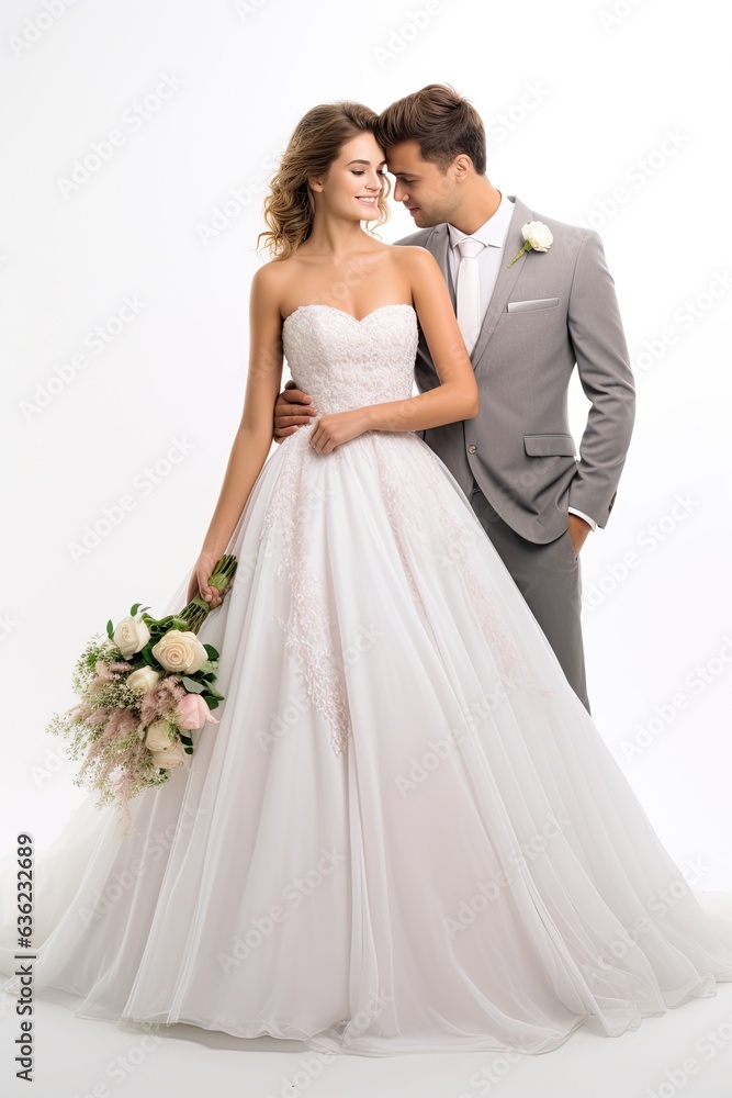 bride in a wedding gown, standing elegantly,emphasizing the wedding dress's beauty and the model's poise.Generated with AI bride in a wedding gown, standing elegantly,emphasizing the wedding dress's beauty and the model's poise.Generated with AI