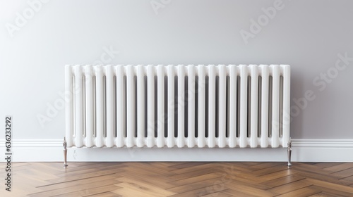 Heating radiator in an indoor space created with Generative AI technology