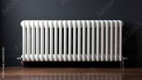 Heating radiator in an indoor space created with Generative AI technology