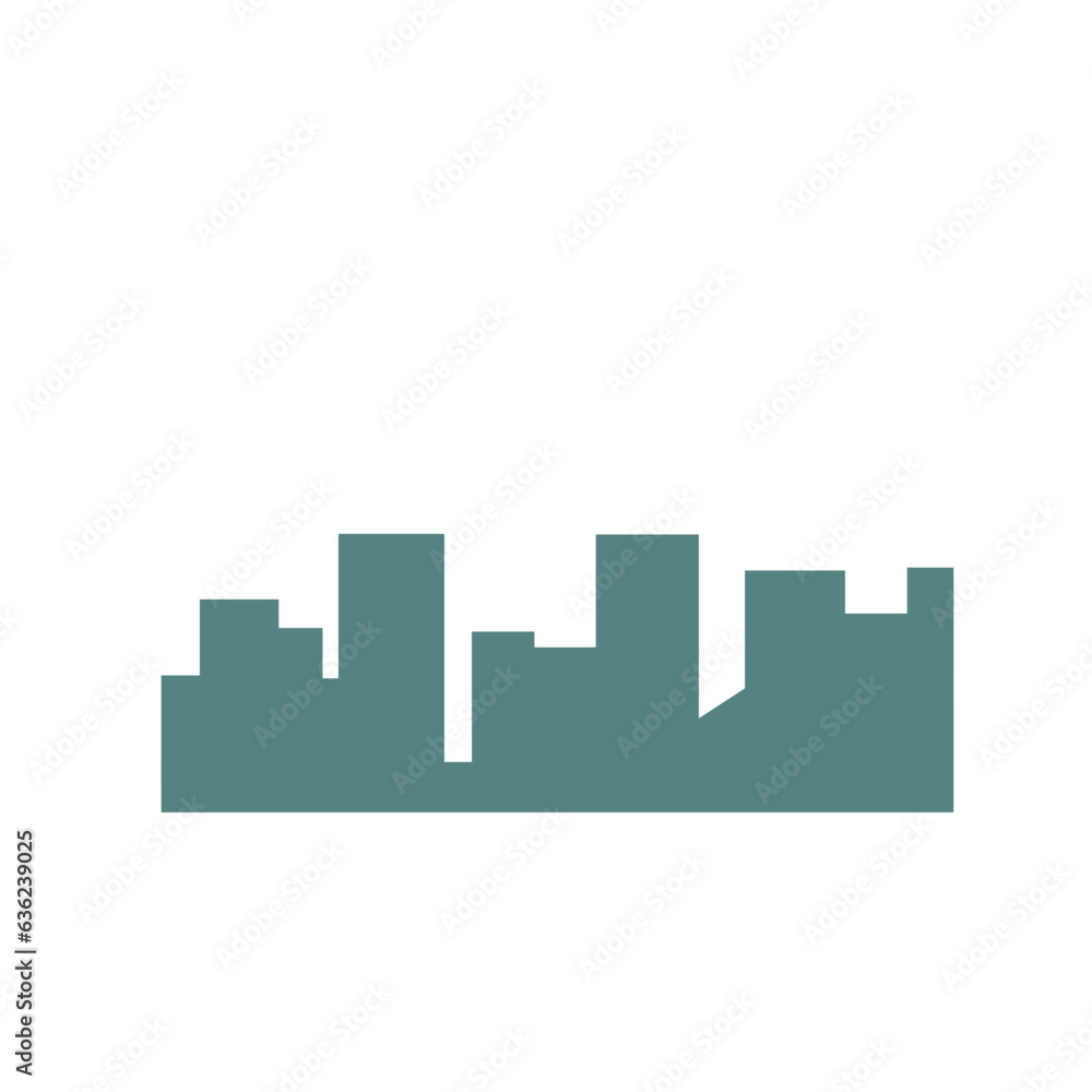 City ​​View Silhouette Illustration