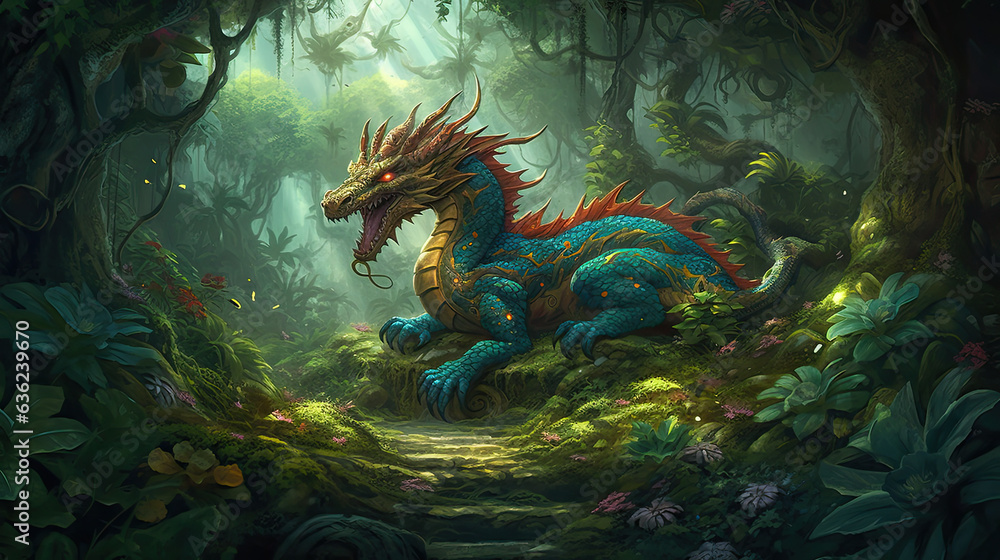 Dragon Guarding Treasure Trove Dragon Guarding Treasure Trove