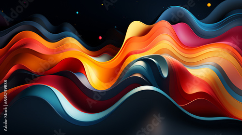 Gradient liquid color background. Dynamic textured geometric element design with dots decoration