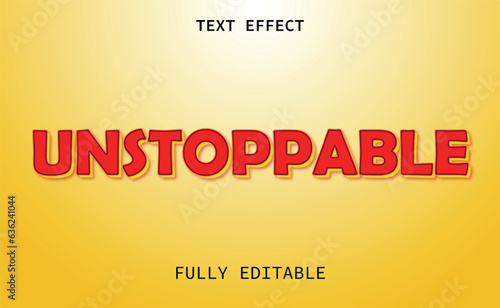 Fully editable text effect