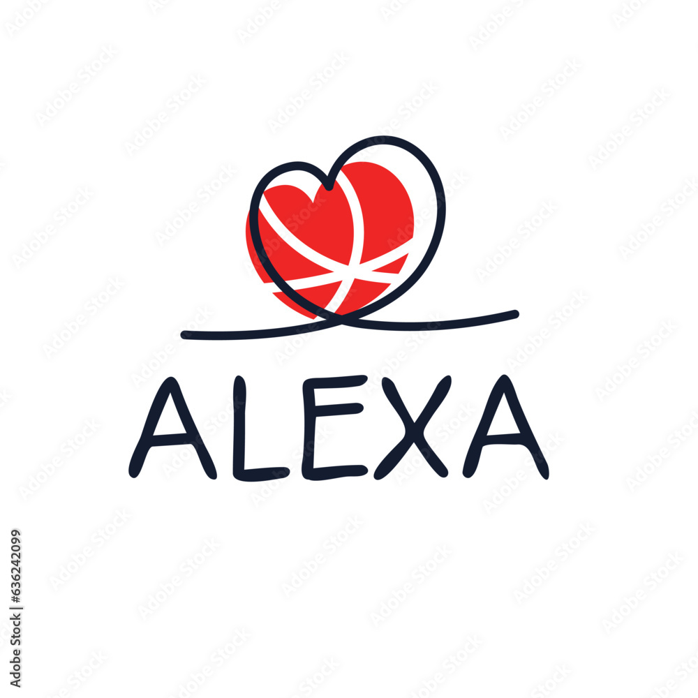 Creative (Alexa) name, Vector illustration.