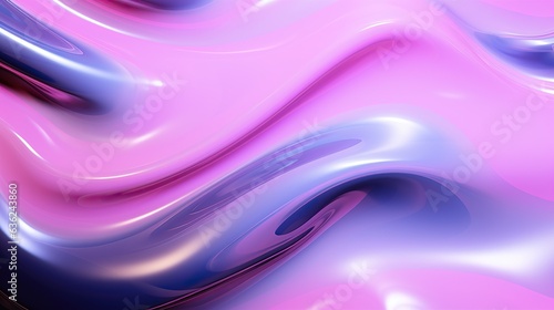 Abstract futuristic rainbow colorful chome texture backdrop background, pink, purple, blue, violet, white, silver and white gradient, dynamic motion 3d color splash flow. Waves and lines in chrome. photo