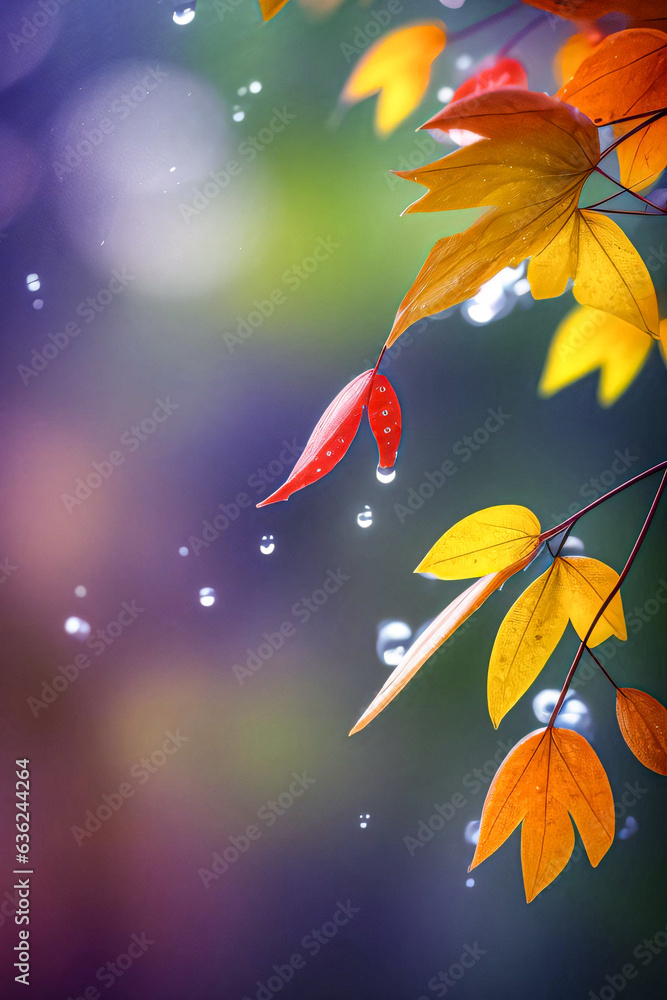 Autumn Leaves background depth of field wallpaper