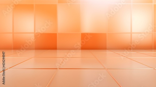 Grid Texture in Light Orange Colors. Futuristic Background © Florian