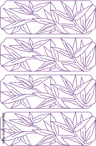 Vector sketch illustration detailed floral shape wall decoration design