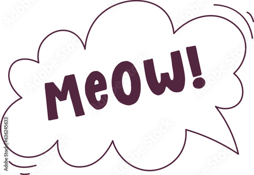 Meow Lettering Sticker