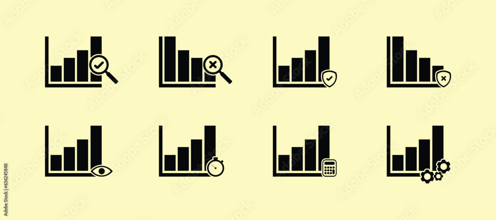 Obraz premium set of audit fill icon