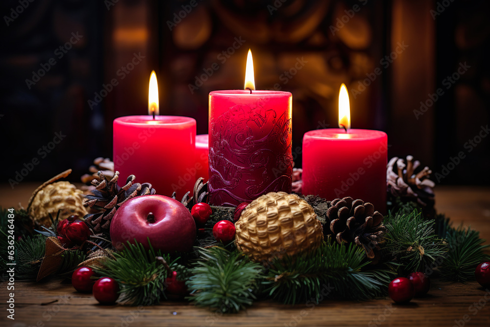 Leuchtende Kerzen im Advent (Generative AI) Leuchtende Kerzen im Advent (Generative AI)
