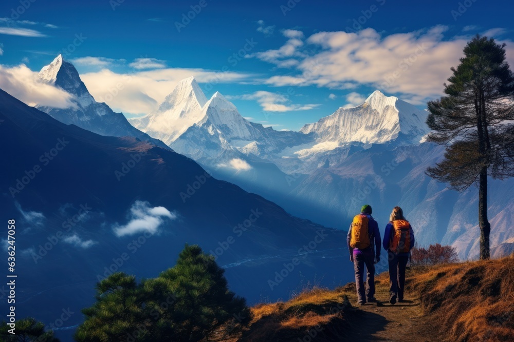 Young hiker at snowy summit, expansive sky view. Concept of exploration and rugged wilderness. Young hiker at snowy summit, expansive sky view. Concept of exploration and rugged wilderness.