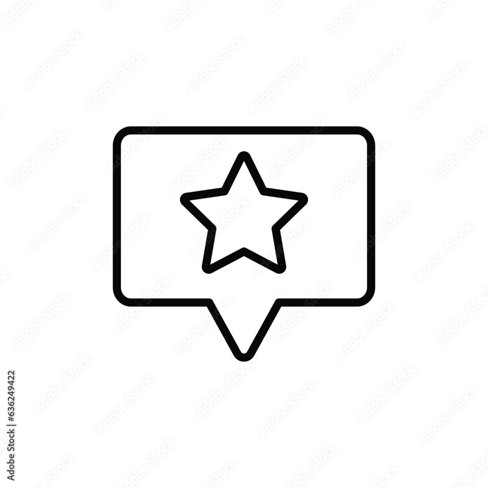 chat icon with star speach bulbble rate sign vector feedback icon chat icon with star speach bulbble rate sign vector feedback icon