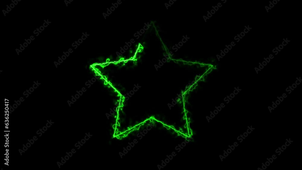 Neon light star green fusion effect rotation loading icon background animation Neon light star green fusion effect rotation loading icon background animation