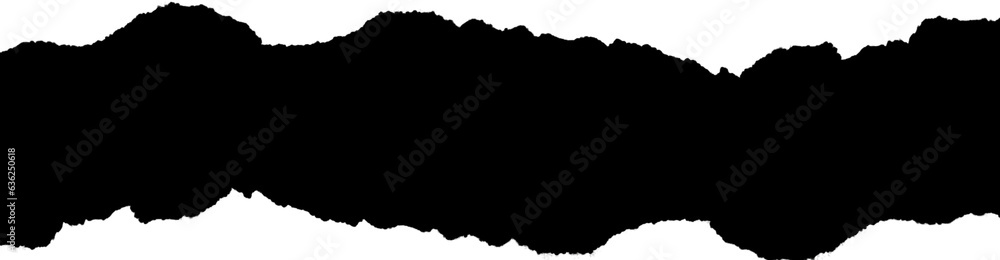 Black ripped paper scrap or piece isolated against a transparent white background, vector illustration, PNG Black ripped paper scrap or piece isolated against a transparent white background, vector illustration, PNG