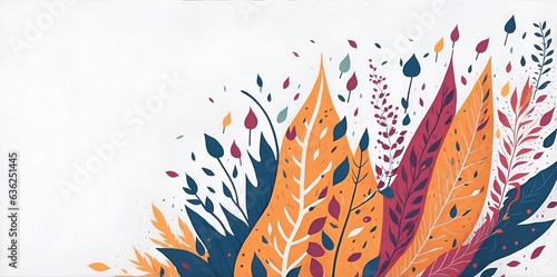 Abstract fall folliage concept background. AI generated illustration photo