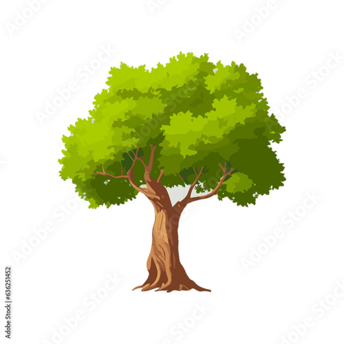 tree isolated on white background, cartoon background 