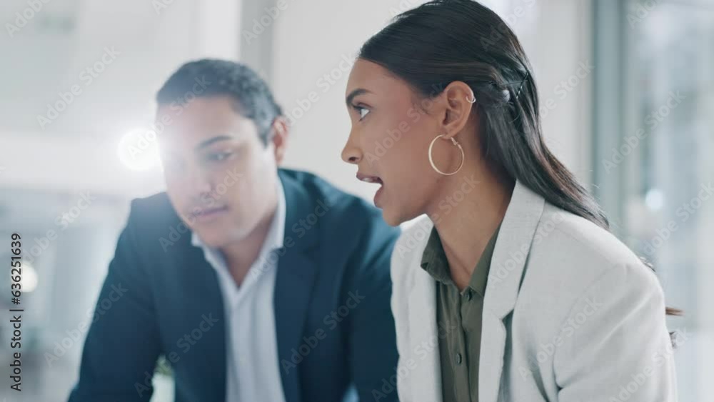 Teamwork, office partnership and business people discussion on project, report or administration cooperation. Corporate staff, communication and professional team collaboration on strategy planning