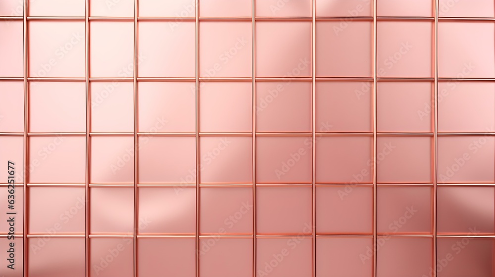 Fototapeta premium Grid Texture in Rose Gold Colors. Futuristic Background