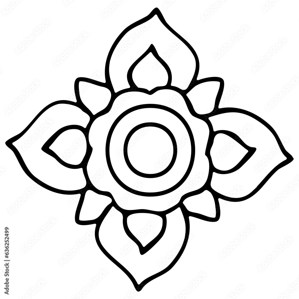 Thai style floral icon Thai style floral icon