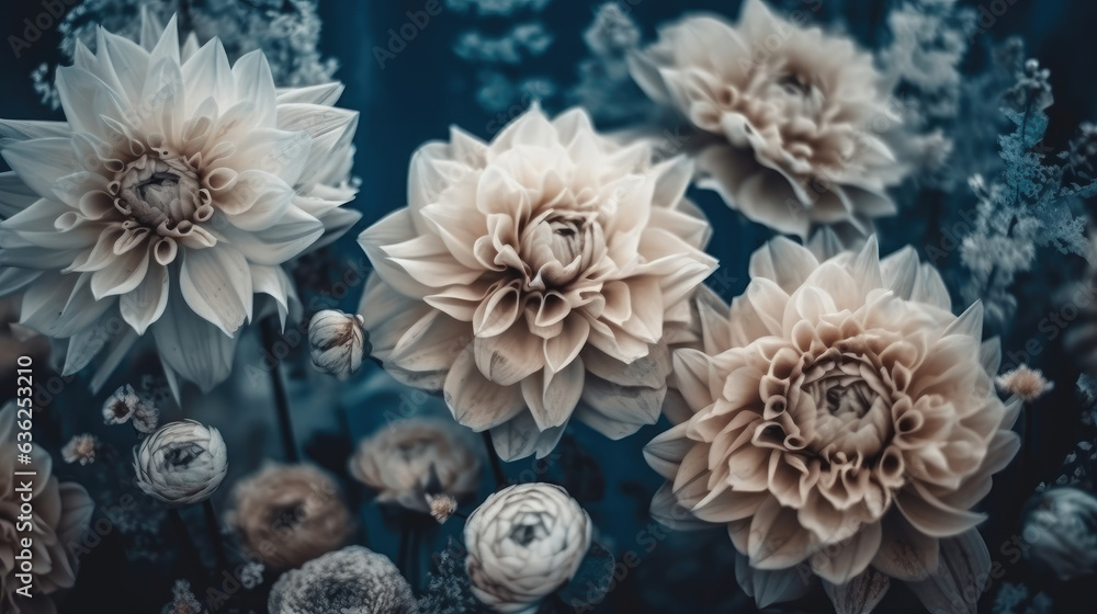 Beautiful abstract beige blue off-white night photo floral design background banner. Beautiful abstract beige blue off-white night photo floral design background banner.