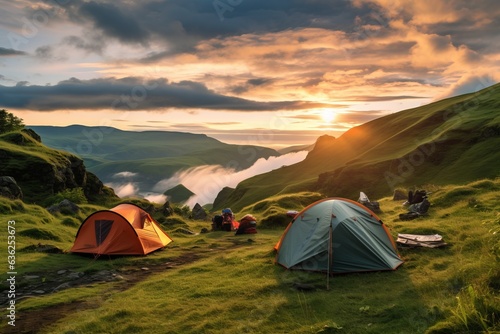 Campings on the hill with a wonderful view © Denis