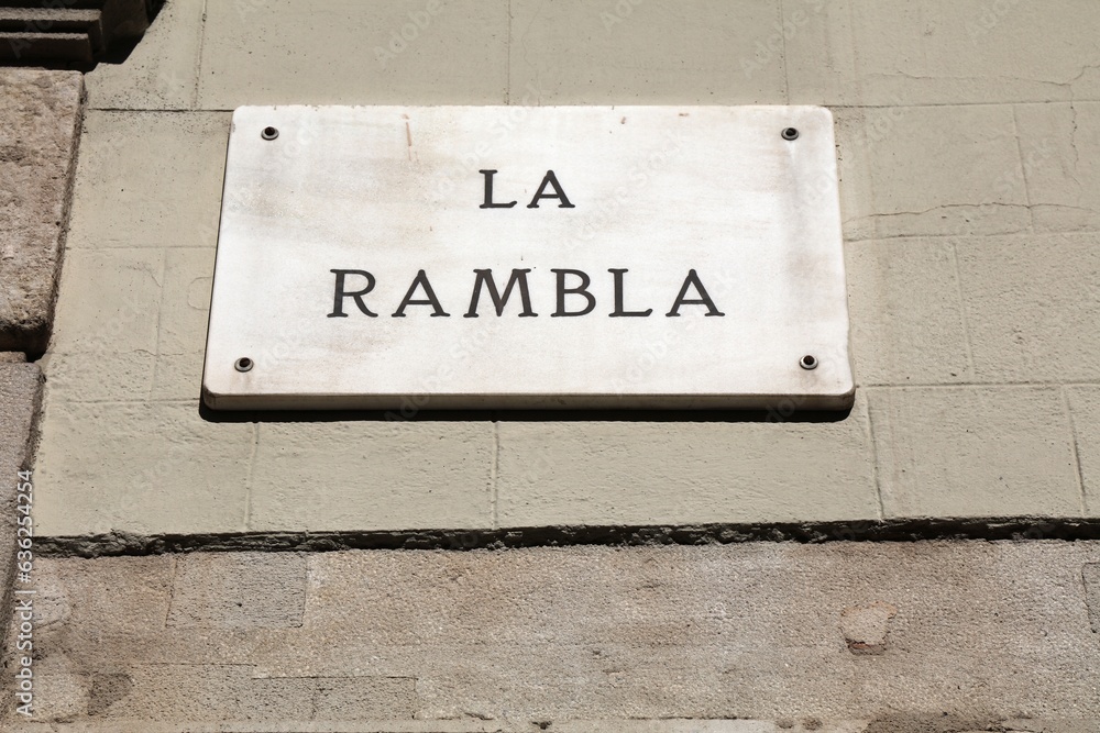 Fototapeta premium La Rambla street in Barcelona