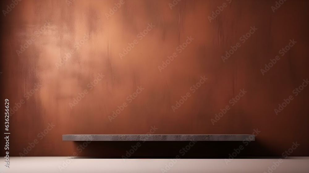 Brown Wall with beautiful Lighting. Elegant minimalist background for product presentation. Brown Wall with beautiful Lighting. Elegant minimalist background for product presentation.