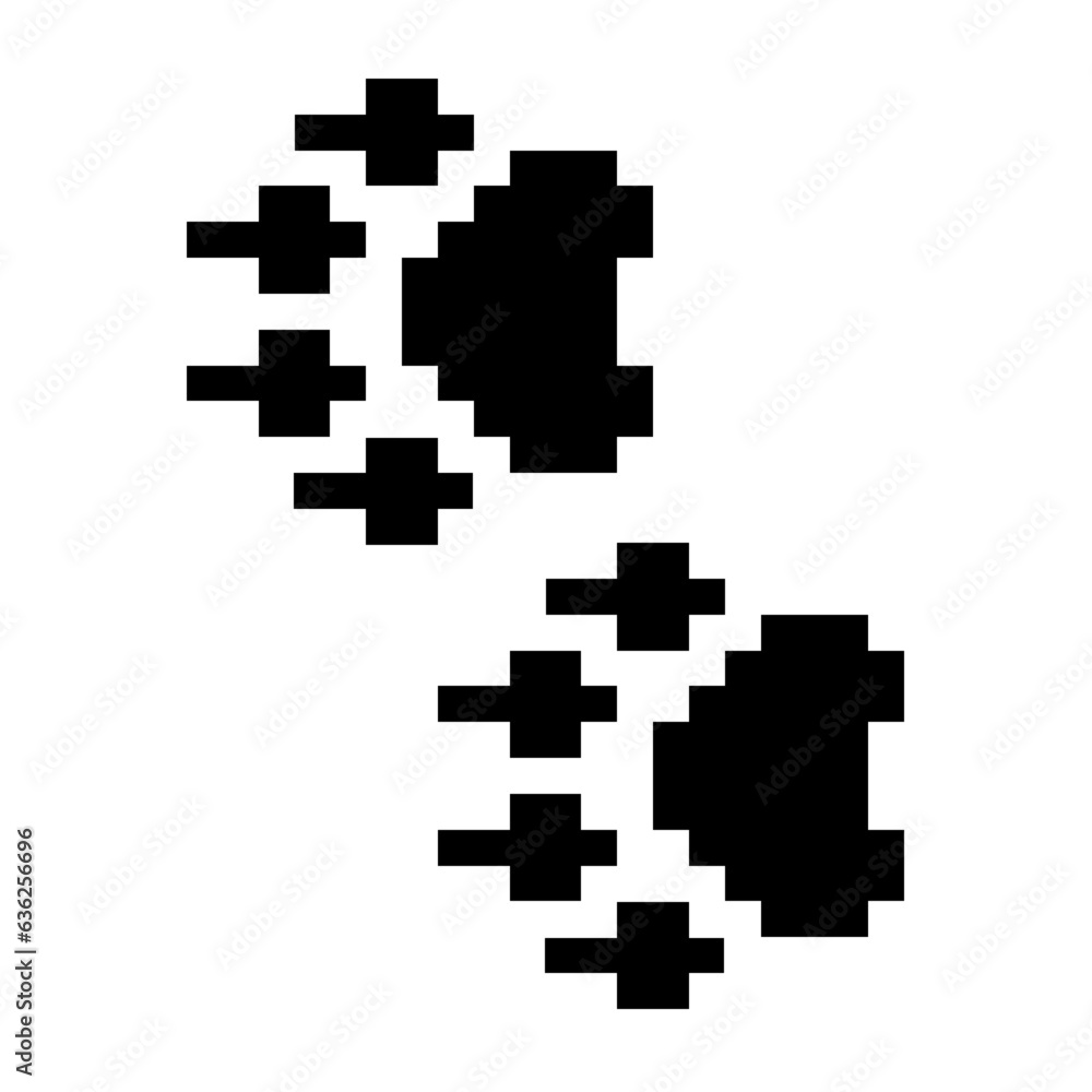 Pixelated cat icon Pixelated cat icon
