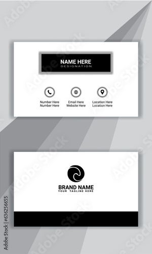 simple design with black color. business card design templet ready for you.