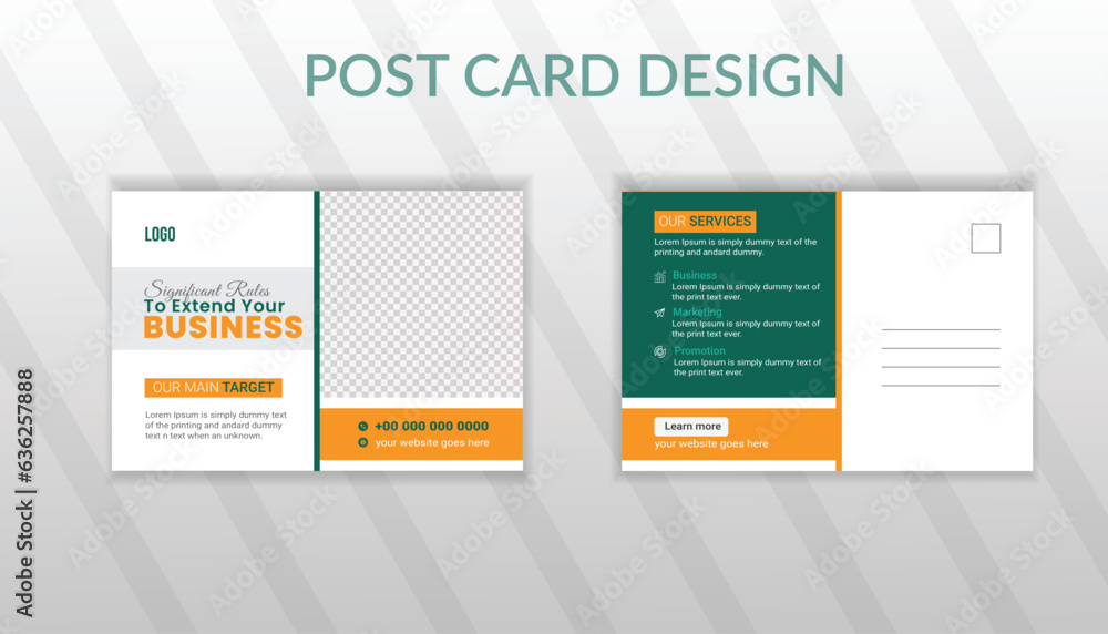 Fototapeta premium Modern Post Card design