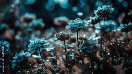 blue flowers background breathtaking ice stunning acrylic tar defense silver color schemes brown cyan princess world.