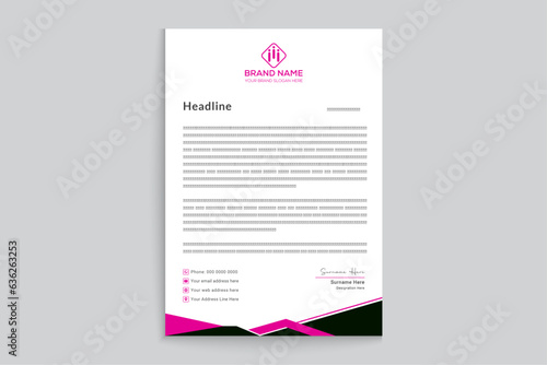 Clean professional letterhead template