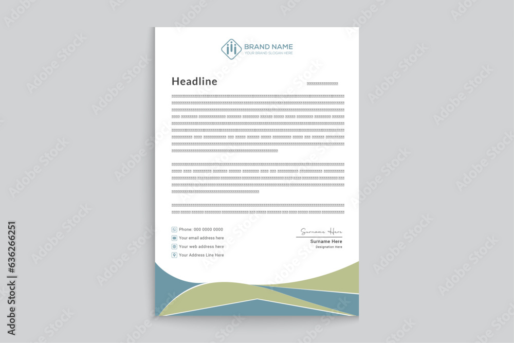 Creative and professional letterhead template