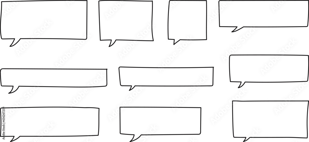 ベクターのかわいい手書きのふきだしセット 黒 白黒 あしらい シンプル 吹き出しBlack handwritten vector speech bubble set ベクターのかわいい手書きのふきだしセット 黒 白黒 あしらい シンプル 吹き出しBlack handwritten vector speech bubble set