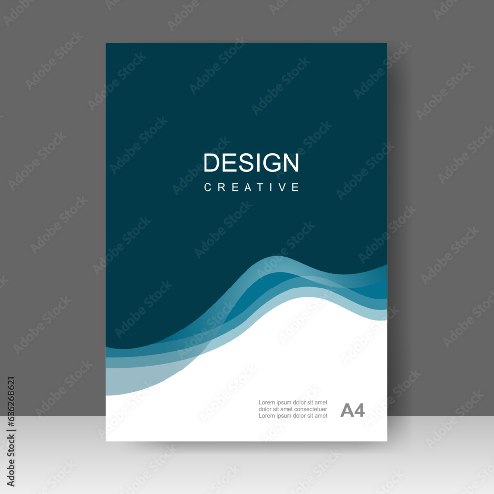Design cover book modern. Annual report. Brochure template, catalog. Simple Flyer promotion. magazine. Vector illustration