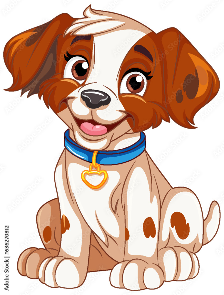 Obraz premium Cute Dog Cartoon Character