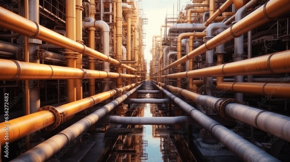 Pipeline and pipe rack of petroleum at industrial zone, Chemical, Industrial plant. Pipeline and pipe rack of petroleum at industrial zone, Chemical, Industrial plant.