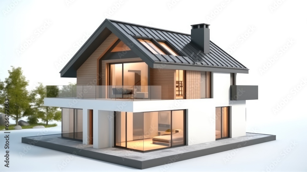 Beautiful model house, Close up. Beautiful model house, Close up.