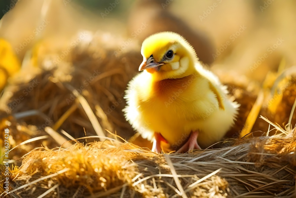 baby chicken in nest