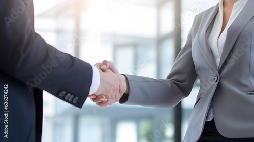 Business Accord: Handshake After Successful Interview in Office 