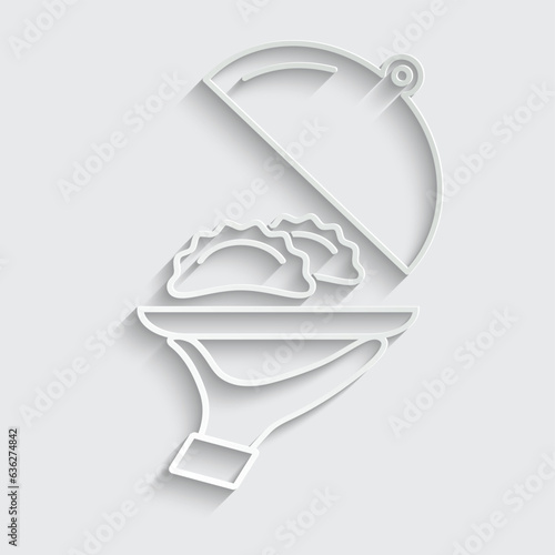 dumplings vector icon food icon restaurant sign